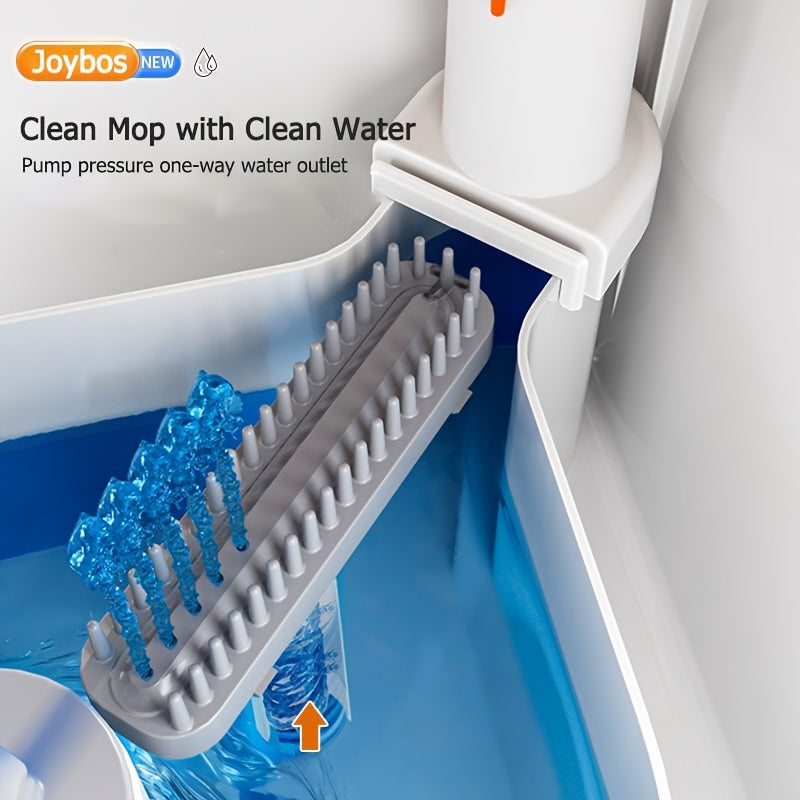 Joybos 360° Spin Mop Set with 4 Reusable Microfiber Pads | Extendable Stainless Steel Handle, Manual Floor Cleaning System for Wet\u002FDry Use, Ideal for Home, Kitchen, Bathroom, Living Room, Toilet - No Electricity Needed, Perfect Mother'S Day Gift