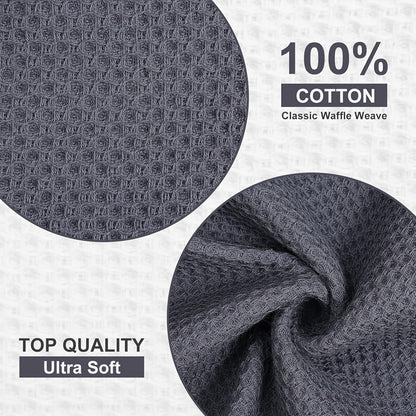 23\u002F24pcs 100% Cotton Waffle Weave Kitchen Dish Cloths, Ultra Soft Absorbent Quick Drying Dish Towels, 12 X 12 Inches, Great for Cooking, Cleaning And Wiping Hands, Halloween and Christmas Gifts