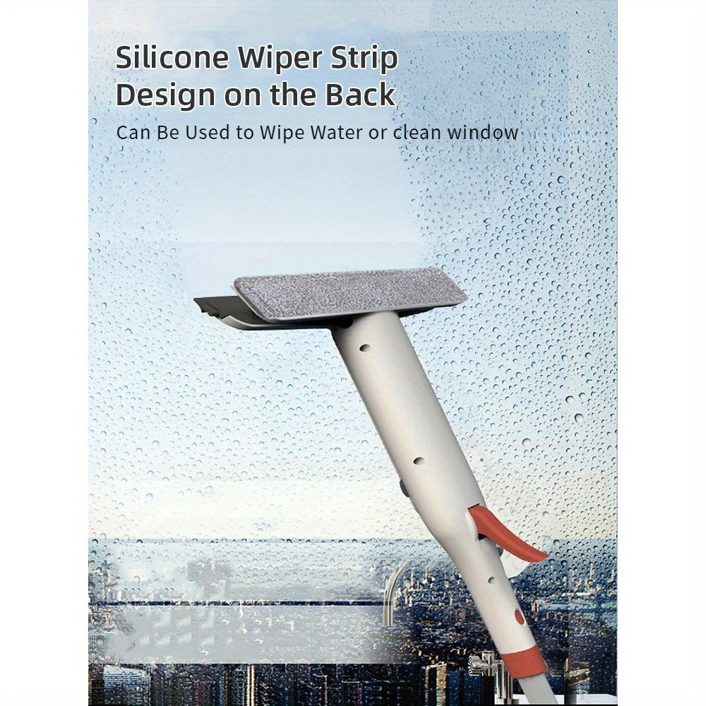 3-in-1 Glass Cleaning 3-in-1 Glass Cleaning Kit - Durable Metal Pole, Silicone Scraper Included - Ideal for High Windows, Shower Doors & Car Windshields - Essential Home Cleaning Tool Holiday Gifts, Halloween And Christmas Decorations