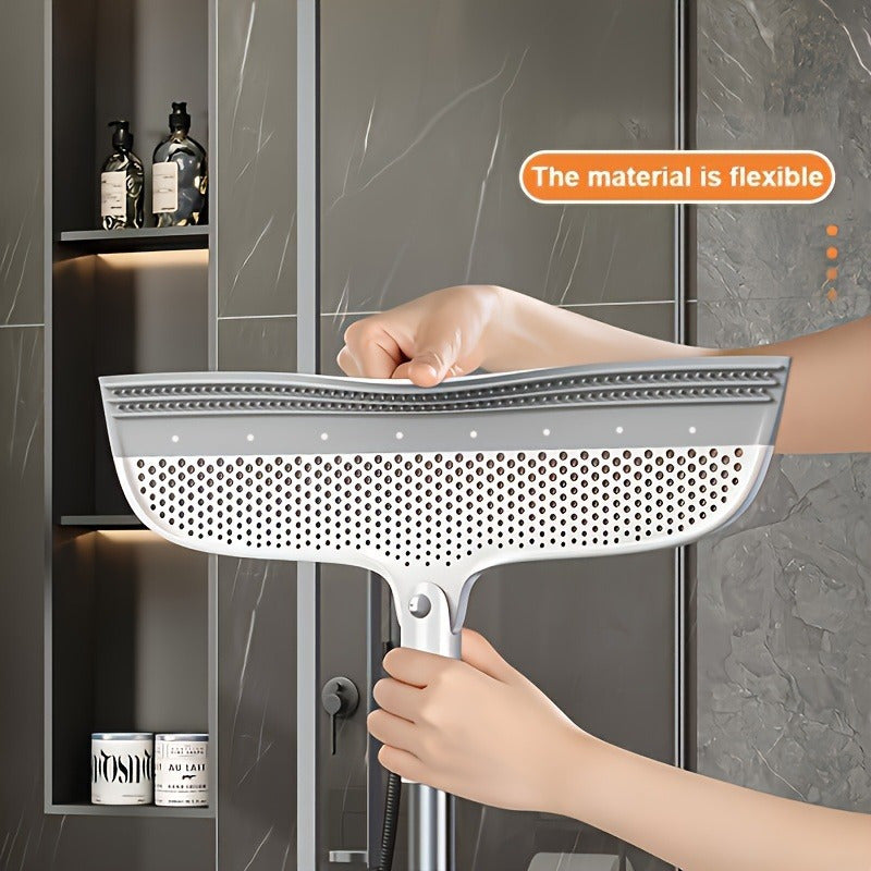 2pcs Magic Broom - Effective Floor Scraper, Window Squeegee, and Water Squeegee for Floors, Glass, Tile, Windows, Bathroom - Removes Dirt, Dust, Pet Hair, Essential Cleaning Supplies and Multi-Purpose Cleaning Tool