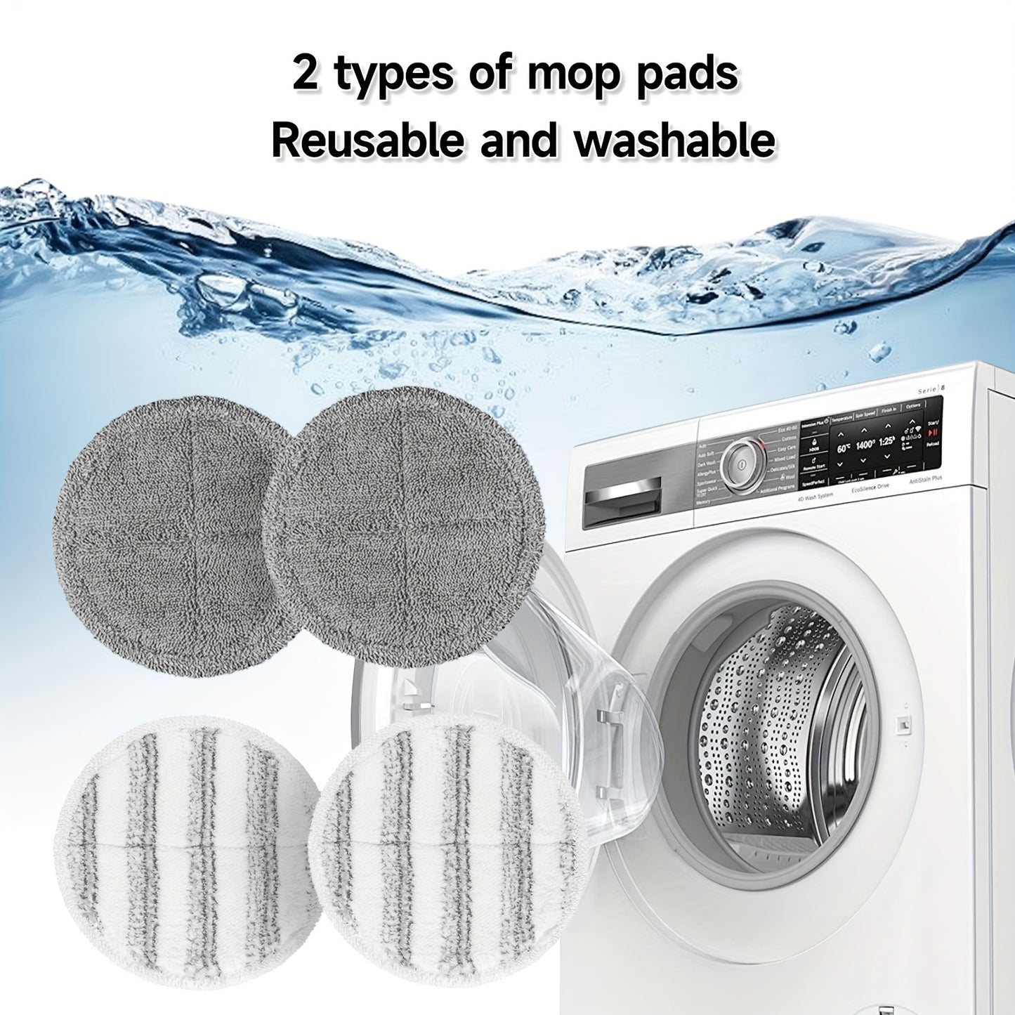 Cordless Electric Mop, Electric Spin Mop, Floor Cleaner with LED Headlight and Water Spray, Powerful Spin Mop with Water Tank for Hardwood, Tile Floors, Quiet Cleaning & Waxing