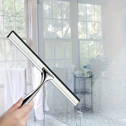 1 Set Premium Stainless Steel Glass Wiper for Bathroom Mirrors, Pools, Windows - Effortlessly Clean with Special Cleaning Tool