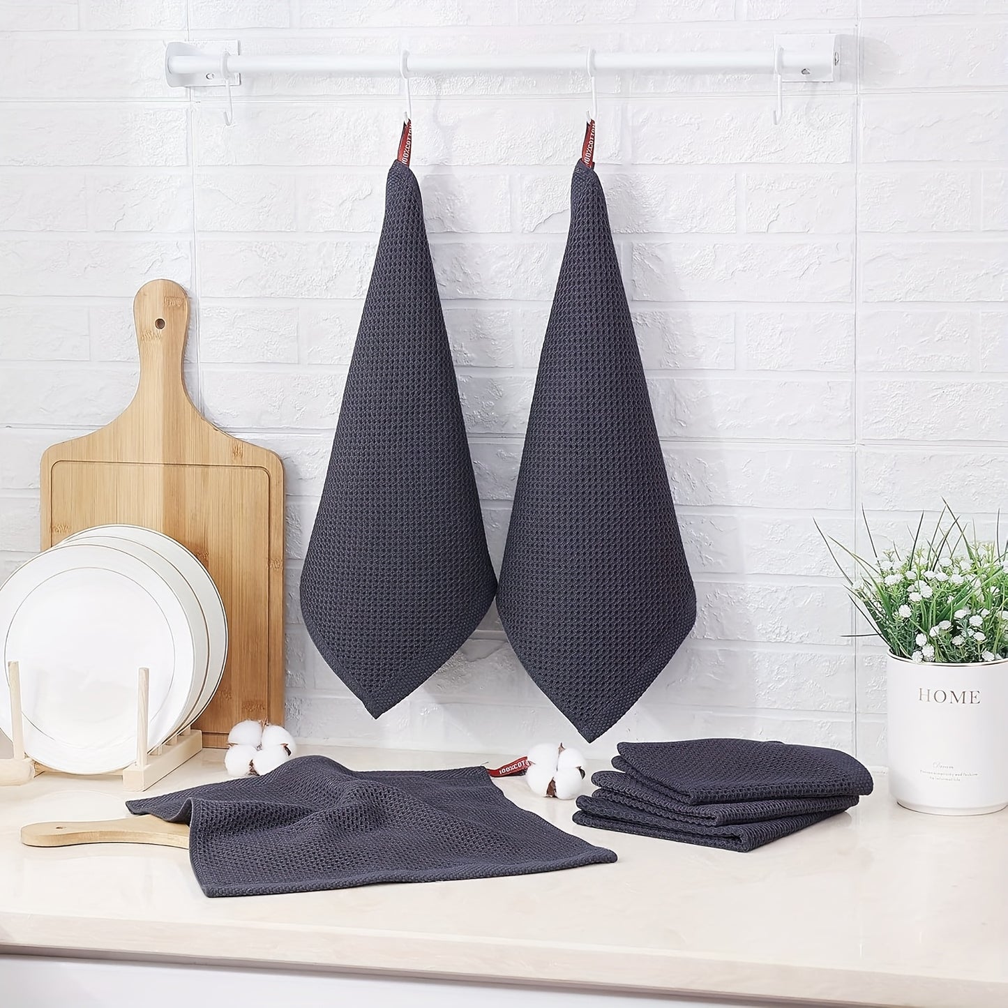 23\u002F24pcs 100% Cotton Waffle Weave Kitchen Dish Cloths, Ultra Soft Absorbent Quick Drying Dish Towels, 12 X 12 Inches, Great for Cooking, Cleaning And Wiping Hands, Halloween and Christmas Gifts