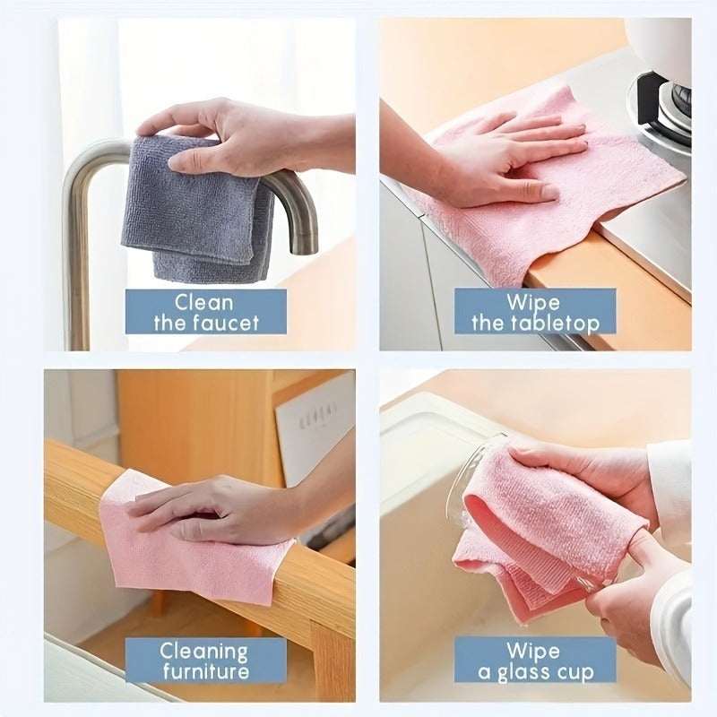 20\u002F50pcs Of Ultra-fine Fiber Cleaning Cloth, Multifunctional Reusable Household Kitchen Towel Roll, Easy to Clean Dishwashing Cloth, Car Cleaning Towel, Car Cleaning Tool, Suitable for Living Room, Bedroom, RV And Kitchen Cleaning Supplies