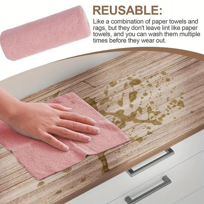 20\u002F50pcs Of Ultra-fine Fiber Cleaning Cloth, Multifunctional Reusable Household Kitchen Towel Roll, Easy to Clean Dishwashing Cloth, Car Cleaning Towel, Car Cleaning Tool, Suitable for Living Room, Bedroom, RV And Kitchen Cleaning Supplies