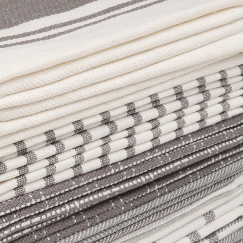 10 Pack 100% Cotton Kitchen Towels - Flat Weave, Absorbent & Durable Dish Towels for Cooking, Cleaning & Drying - Perfect for Christmas & Holiday Kitchens