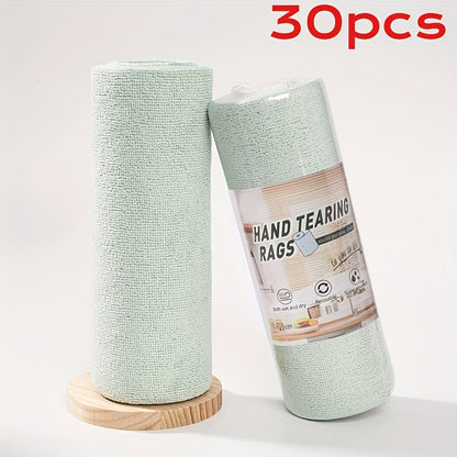 1 roll of 30 reusable cleaning wipes, household kitchen cloth, car cleaning cloth, RV cleaning tools, microfiber towel roll, dishwasher cloth replacement, cleaning supplies, cleaning tools