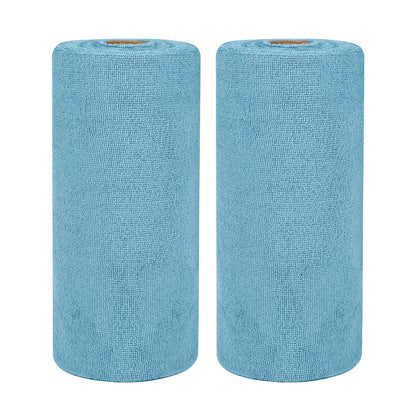 Reusable Microfiber\u002F\u002FNylon Cleaning Cloths Roll - Washable Tear-Off Paper Towels with 12×12 Absorbent Rags, Dishcloths Suitable for Kitchen, House, Car - Cost-Effective & Replacement Sheets