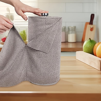 Reusable Microfiber\u002F\u002FNylon Cleaning Cloths Roll - Washable Tear-Off Paper Towels with 12×12 Absorbent Rags, Dishcloths Suitable for Kitchen, House, Car - Cost-Effective & Replacement Sheets