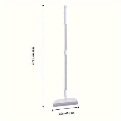 2pcs Magic Broom - Effective Floor Scraper, Window Squeegee, and Water Squeegee for Floors, Glass, Tile, Windows, Bathroom - Removes Dirt, Dust, Pet Hair, Essential Cleaning Supplies and Multi-Purpose Cleaning Tool