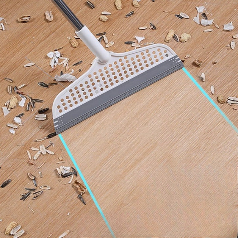 2pcs Magic Broom - Effective Floor Scraper, Window Squeegee, and Water Squeegee for Floors, Glass, Tile, Windows, Bathroom - Removes Dirt, Dust, Pet Hair, Essential Cleaning Supplies and Multi-Purpose Cleaning Tool