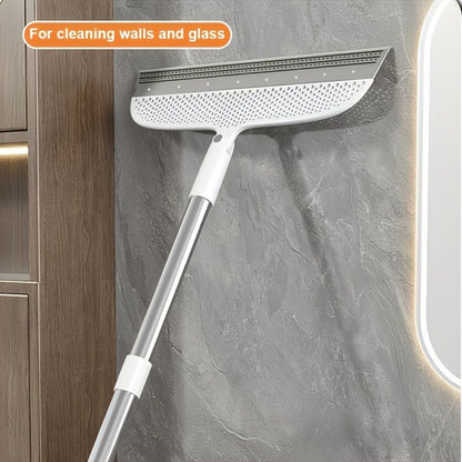 2pcs Magic Broom - Effective Floor Scraper, Window Squeegee, and Water Squeegee for Floors, Glass, Tile, Windows, Bathroom - Removes Dirt, Dust, Pet Hair, Essential Cleaning Supplies and Multi-Purpose Cleaning Tool