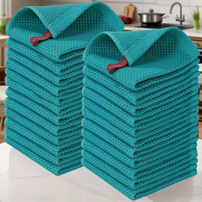 23\u002F24pcs 100% Cotton Waffle Weave Kitchen Dish Cloths, Ultra Soft Absorbent Quick Drying Dish Towels, 12 X 12 Inches, Great for Cooking, Cleaning And Wiping Hands, Halloween and Christmas Gifts