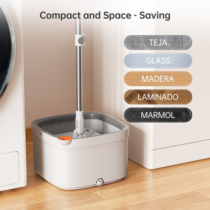 Spin Mop and Bucket Set w\u002F Self-Separation Dirty and Clean Water System, 360° Rotating Mop for Hardwood Tile Marble Floors - Includes 2\u002F 6pcs Refills
