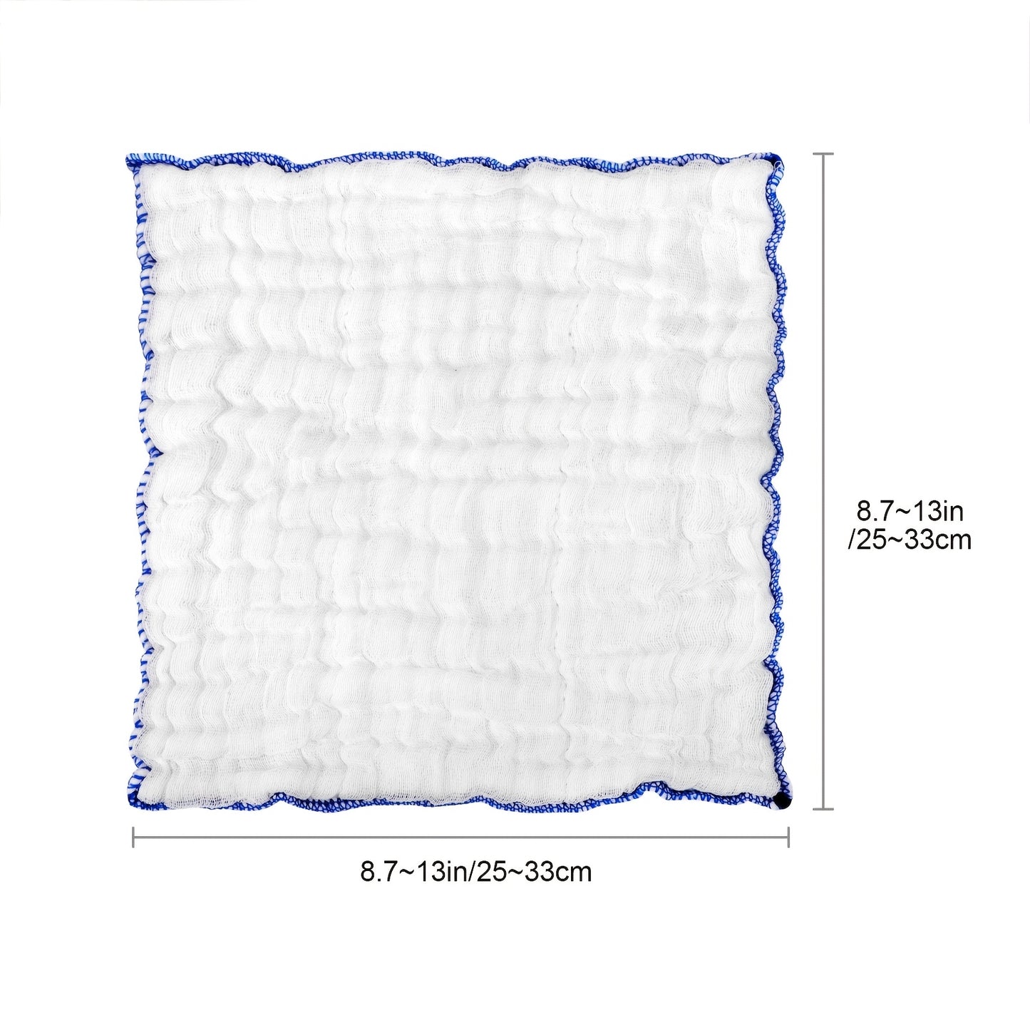 of 8 Ultra-Soft Dish Towels, Highly Absorbent And Reusable, Made of White Cotton Gauze for Use in The Kitchen And Dining Area