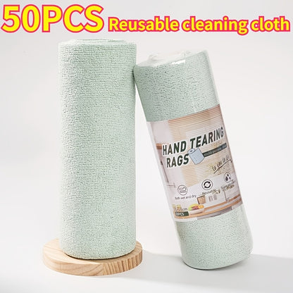 20\u002F50pcs Of Ultra-fine Fiber Cleaning Cloth, Multifunctional Reusable Household Kitchen Towel Roll, Easy to Clean Dishwashing Cloth, Car Cleaning Towel, Car Cleaning Tool, Suitable for Living Room, Bedroom, RV And Kitchen Cleaning Supplies