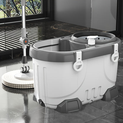 4 Replacement Mop Cloths, Spin Mop Bucket Set, Includes Mop Cloths And Mop Head, Complete Household Mop Bucket Kit, 360° Spin Wash & Spin-Dry System, Large-Capacity Design, Suitable for Kitchen, Living Room, And Whole-Home Cleaning